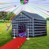 SAYOK Inflatable Nightclub Cube Tent Disco Light Nightclub Tent with LED Colour Lighting Suitable for Birthday Parties/Friend Gatherings/Family Celebration Parties