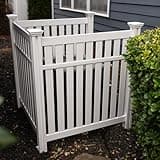 4ft H x 3.3ft W x 3.5ft L (3 Panels) No Dig Enclo Hartford White Vinyl Privacy Screen, Privacy Fence Panels for Outside, Great Air Conditioner Fence, Outdoor Privacy Screen to Hide Trash Can, EC18016