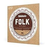 D'Addario Guitar Strings - Folk Nylon Guitar Strings - EJ33 Classical Guitar Strings - Nylon Core, Ball End - 80/20 Bronze Wrap, Clear Nylon Trebles