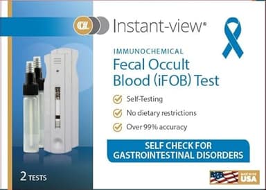 immunochemical Fecal Occult Blood (FIT or iFOB) Home Test and Stool Test - 2 Pack