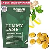 Stomach Bloom Fast-Acting Ginger for Nausea Relief | Herbal Relief for Occasional Nausea Relief and Morning & Motion Sickness | Ginger, Lemon, Spearmint & B6. 28 Individually Sealed Drops.