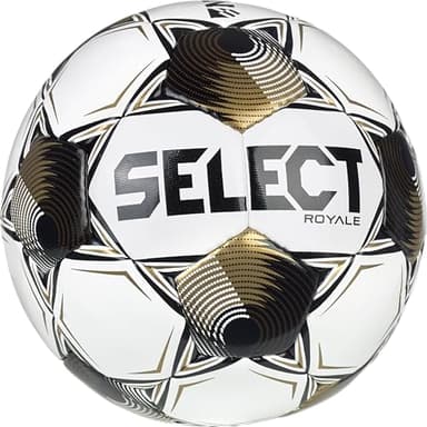 Select Royale Soccer Ball, White/Gold/Black NFHS V25, Size 5