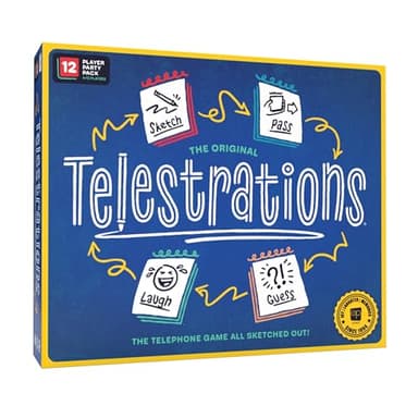 Telestrations 12 Player 2nd Edition Board Game, Award Winning Hilarious and Unpredictable Must Have Party Game with a New Look, Sketch What Your Read Then Guess What You Saw, 4-12 Players, Ages 10+