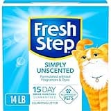 Fresh Step Simply Unscented Clumping Litter, Fresh Step Unscented Cat Litter With Activated Charcoal Technology, 14 lb. Box