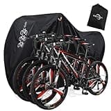 Aiskaer Bike Cover for 2-3 Bikes, Waterproof, Black, Polyester, Heavy Duty, Mountain, Road, Electric Bikes