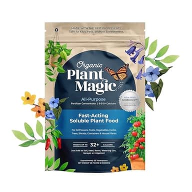 Organic Plant Magic - Fast-Acting Water Soluble Plant Food - All-Purpose Fertilizer Concentrate for Flower, Vegetable, Herb, Fruit Tree, Garden & Indoor Houseplants [One 1/2 lb Bag]