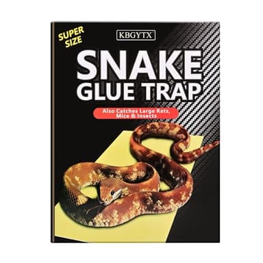 4 Pack 10" x 16" Large Snake Glue Traps with Enhanced Stickiness, Snake Rat Sticky Pad Board for House Indoor Outdoor, Sticky Glue Traps for Snakes, Mice, Rats, Easy to Set