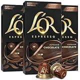 L'OR Espresso Capsules, 30 Count Chocolate, Single-Serve Aluminum Coffee Capsules Compatible with the L'OR BARISTA System & *Nespresso Original Machines