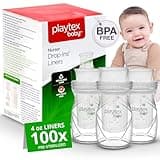 Playtex Baby Nurser Pre-Sterilized Disposable Drop-Ins Bottle Liners, Anti-Colic, Gas Reduction, Closer to Breastfeeding, 4 Oz, 100 Count