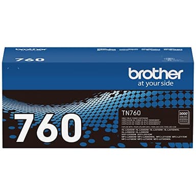 Brother Genuine TN760 High Yield Black Toner Cartridge, (for use with MFC-L2710DW MFC-L2750DW HL-L2350DW HL-L2370DW HL-L2395DW HL-L2390DW DCP-L2550DW Printers) (Pack of 1)