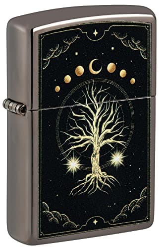Zippo Mystic Nature Design Black Ice Pocket Lighter