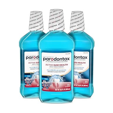Parodontax Active Gum Health Mouthwash, Antiplaque and Antigingivitis Mouthwash, Mint, 3x16.9 Fl Oz