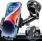 Car Phone Holder Mount, [Enhanced Adhesion Base] 3 in 1 Universal Car Phone Mount for Car Vent Windshield Cell Phone Car Mount Hands-Free Dashboard Phone Holder for iPhone Android All Smartphones