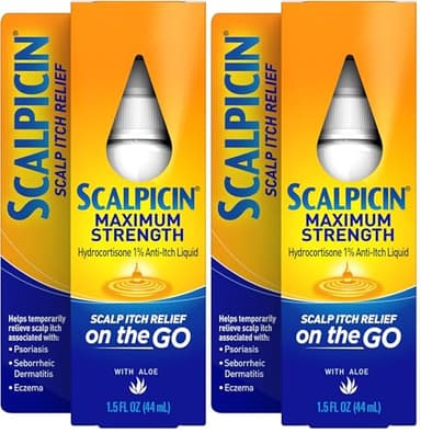 Scalpicin Max Strength Scalp Itch Treatment | 1.5 oz | Pack of 2