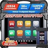 Autel MaxiSys Elite II Pro Scanner, 2025 Elite 2 Pro with 2 Years Update, J2534 Reprogramming Tool as MS Ultra Up of MS908S Pro II MK908P, Motor TruSpeed Repair, 40+ Resets, 3K+ Active Test, FCA SGW