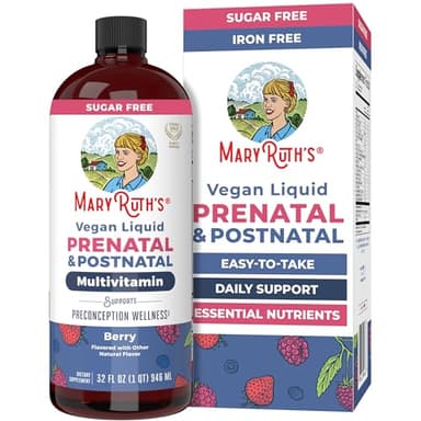 MARYRUTH'S Postnatal & Prenatal Vitamins for Women | Sugar Free | Selenium | Folate | Vegan | Non-GMO | Gluten Free | 32oz