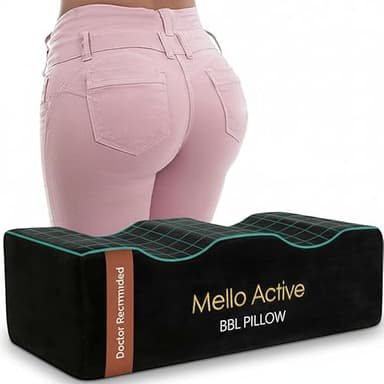Mello Active BBL Pillow After Surgery – Doctor-Recommended, Firm & Lightweight Sitting Cushion for Post-Op Recovery – Portable Support for Home, Car & Office – Ultimate Comfort & Stability