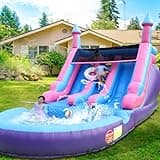 Inflatable Water Slide for Adults Kids with Double Slides, Commercial Giant Water Slide /1100w Blower/ 100% PVC 21FT(L), Big Splash Pool,Blow up Water Slide for Backyard, Commercial Use,21x11x13ft