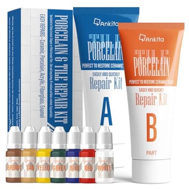Tile Repair Kit, Ceramic Tile Repair Kit for Chips & Crack (Color Match), Porcelain Tile Chip Repair Kit with Super Strong Adhesion, Floor Tile Crack Repair Filler for Chips, Holes on Ceramic