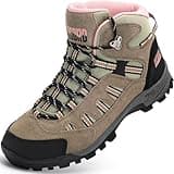 R CORD Womens Waterproof Hiking Boots Ankle Hiking Boots for Women Durable Hiking Boots for Outdoors Womens Hiking Shoes Pink Size 7.5
