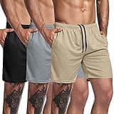 COOFANDY Men's 3 Pack Workout Gym Shorts Lightweight Athletic Mesh Shorts Quick Dry Bodybuilding Training Shorts with Pocket