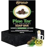 All Natural Pine Tar Soap Bar 4oz – Cleansing Anti Acne Eczema Psoriasis Itch Relief Pine Tar Face & Body Wash Cleanser – Pure Goat’s Milk Soap with Oatmeal, Charcoal, Essential Oils Made in USA