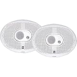 Dual Electronics DMS369 6 x 9 inch 3-Way Marine Speakers | 200 Watts Peak Power | Sold in Pairs | White | New