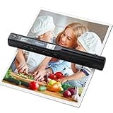 Hczrc Portable Scanner, Photo Scanner for A4 Documents, Handheld Scanner for Business, Photo, Picture, Receipts, Books, JPG/PDF Format Selection, UP to 900 DPI, with 16G SD Car