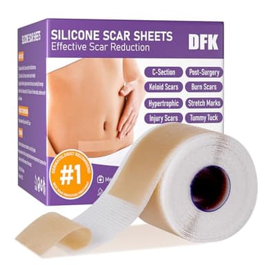 Silicone Scar Sheets, Silicone Scar Tape(1.6"x 79" Roll-2M), Reusable Professional Scar Silicone Strips, Soft Silicone Scar Sheets for Surgical Scars,Keloid,Acne Scars,Burn Scar,C-Section
