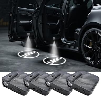 2PCS Custom Car Brand Car Door Lights, LED Projector Car Door Step Courtesy Welcome Lights, 3D LED Car Welcome Lights Lamp Fits for Most Brand (2pcs for FOOO-RD)