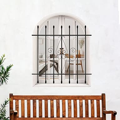 Spear Point Window Bar Guard (36 x 36, Black)