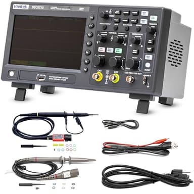 Hantek DSO2C10 Digital Storage Oscilloscope 100MHz Bandwidth 2CH Dual Channel 1GSa/s 8M Memory Depth with High Voltage Probre