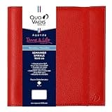Quobadis [2025 Edition] Notebook Diary "Time and Life 16 x 16" (Weekly Vertical, Begins December 2024, Square Size 16 x 16 cm, French Version) Vermillion QUOVADIS qv540vm