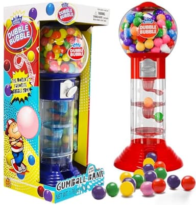 The Dreidel Company Spiral Fun Gumball Bank 10.5" Inches Tall, Assorted (Single)