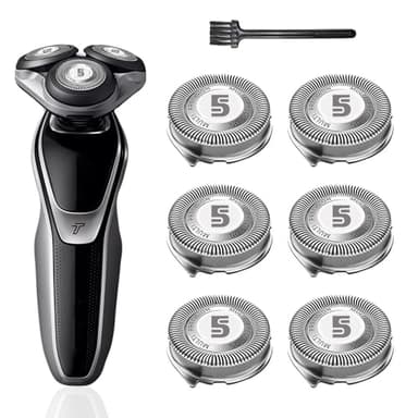 SH50 Replacement Heads for Philips Norelco Replacement Heads 5000 Series Shaver, Compatible with Philips Series 5000 (S5250, S5205, S5660/84, S5590/81,S5290/88,S5210/81), 6 pc-Pack