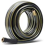 Solution4Patio Lead-in Garden Hose 3/4 in. x 25 ft. -Heavy Duty Durable Flexible Lightweight Water Pipe -Brass Aluminum Ends for Household & Commercial -Kink Free, No Leaking, Male/Female Fittings