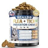 Flea and Tick Prevention for Cats, 200 Soft Chews for Fleas Treatment for Cats, Natural Cat Oral Flea Chewables Support Supplement, Flea and Tick Chews for All Breeds & Sizes