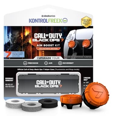 KontrolFreek Call of Duty: Black Ops 7 Aim Boost Kit | Collector’s Edition for PlayStation 5 (PS5), PlayStation 4 (PS4) Controller | Orange and Black