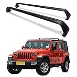 Grandroad Auto Roof Rack Cross Bars Fit for 2007-2024 Jeep Wrangler JK JL Gladiator JT(4 Doors Hard Top), Aluminum Jeep Roof Rack for Kayak Cargo Carriers Luggage, Easy to Install and Less Noise