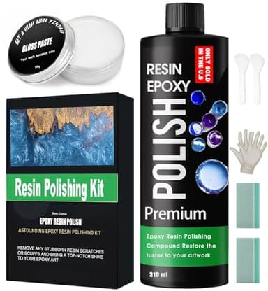Premium Epoxy Resin Polishing Kit - Epoxy Resin Polishing Compound，for Scratching, Sanding, and Polishing