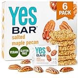 YES Bar – Salted Maple Pecan – Plant Based Protein, Decadent Snack Bar – Vegan, Paleo, Gluten Free, Dairy Free, Low Sugar, Healthy Snack, Breakfast, Low Carb, Keto Friendly (6 Count)
