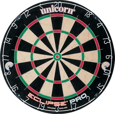 Unicorn Eclipse Pro & Ultra Championship Edition Bristle Steel Tip Dartboards - Ultra-Slim Wire, Staple-Free Bullseye-Increased Target Area, Premium Self-Healing Sisal, High-Vis Rotatable Number Ring