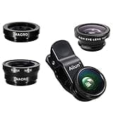 Phone Lens,by Ailun,3 in 1 Clip On 180 Degree Fish Eye Lens+0.65X Wide Angle+10X Macro Lens,Universal HD Camera Lens Kit for Mobile Phone,Cellphone,Smart Phone