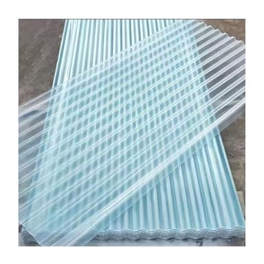 6 PCS Polycarbonate Roofing Panels Splicable Corrugated Plastic UV Resistan Greenhouse roof Panels Easy Cut for Canopy，Carport (Clear, 6PCS 67X35in)