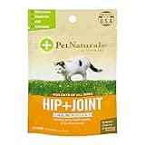Pet Naturals Hip and Joint Support Supplement for Cats, 30 Chews - Glucosamine, Chondroitin and MSM for Cats