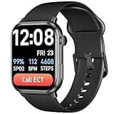 COCO Bluetooth Smartwatch BT2 for Seniors Men and Women, Personal Emergency PERS, Health Monitor, Heart Rate, Blood Oxygen Measuring, Fall Detection, Medication Reminder, Midnight (Black)
