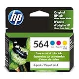 HP 564 Cyan, Magenta, Yellow Ink (3-pack) | Works with DeskJet 3500; OfficeJet 4620; PhotoSmart B8550, C6300, D5400, D7560, 5500, 6510, 6520, 7500, Plus, Premium, eStation Series | N9H57FN