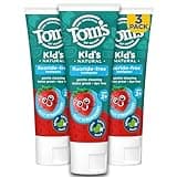 Tom's of Maine Fluoride Free Children's Toothpaste, Natural Toothpaste, Dye Free, No Artificial Preservatives, Silly Strawberry, 5.1 Ounce (Pack of 3) (Packaging May Vary)