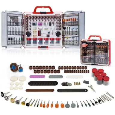 SHALL 508-Piece Rotary Tool Accessories Kit, Universal Rotary Tool Bits for Sanding, Cutting, Grinding, Drilling, Carving, Engraving, Polishing, Cleaning, Rotary Tool Attachments with Carrying Case