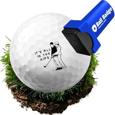 Ball Badge Golf Ball Stamp (The Happy Series), Golf Ball Marker, Reusable Golf Ball Marking Tool to Identify Golf Balls, Golf Accessories & Gifts for Men, Women, and Golf Lovers (It's All In The Hips)